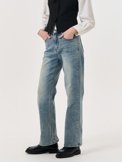 GENERAL IDEA Napping stretch straight denim pants [BLUE] / WBD3