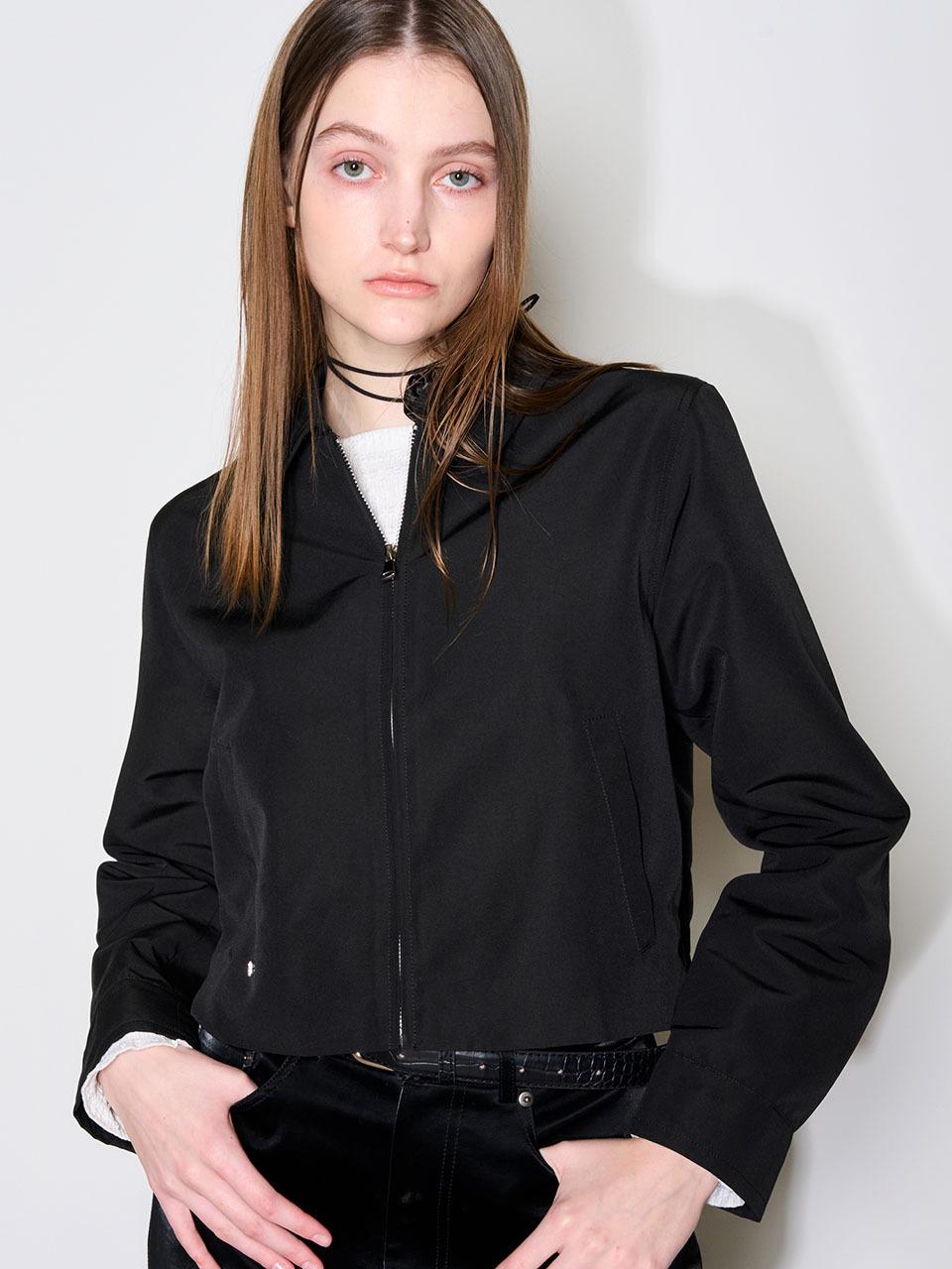 GENERAL IDEA New Classic Short Zip-Up Jacket Black