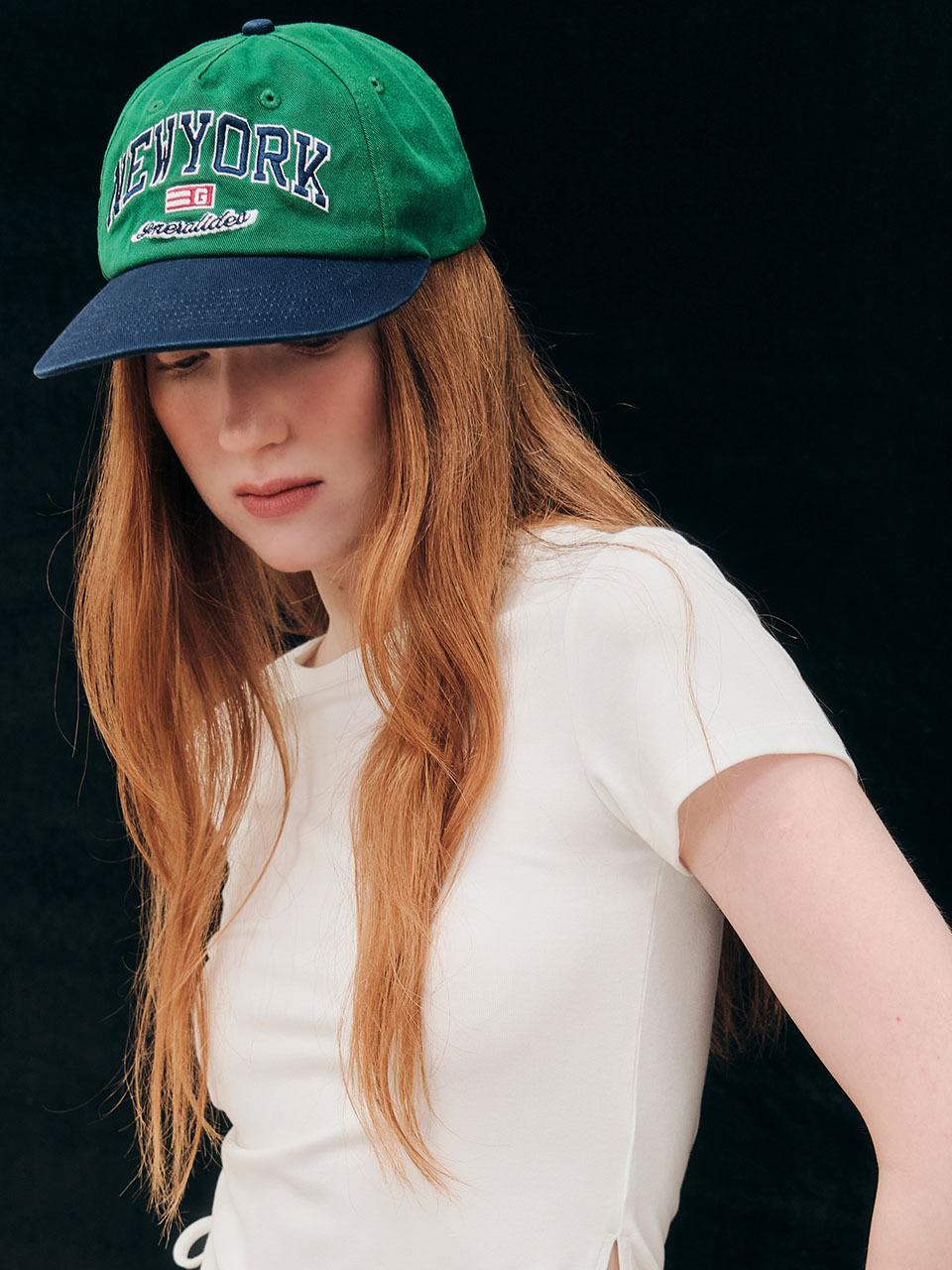 GENERAL IDEA New York Retro Ball Cap Green