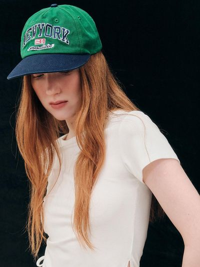 GENERAL IDEA New York Retro Ball Cap Green