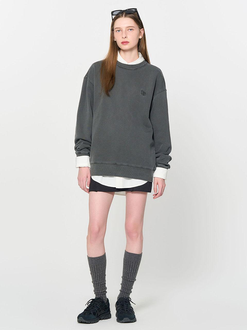 GENERAL IDEA Pigment Sweatshirt [CHARCOAL] / SBD3U02001