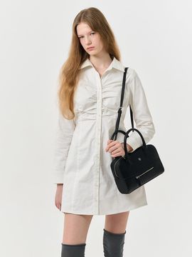 GENERAL IDEA Shirring Shirt dress [WHITE] / WBD4L15510