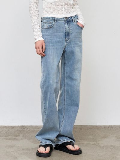 GENERAL IDEA Stretch Classic Straight Denim Pants [BLUE] (WBE1L11502)