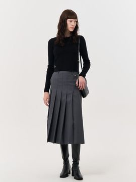 GENERAL IDEA Superfine wool crew neck pullover [BLACK] / WBD4L0