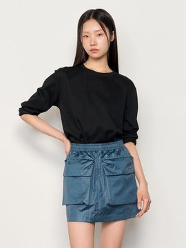 GENERAL IDEA Volume Cargo Mini Skirt [DARK BLUE] (WBE1L13511)