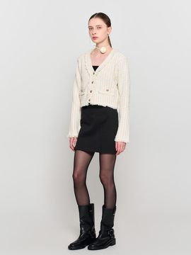 GENERAL IDEA Wool knitwear tweed jacket / WBD3L09501