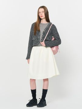 GENERAL IDEA Wool knitwear tweed jacket [CHARCOAL] / WBD3L09501