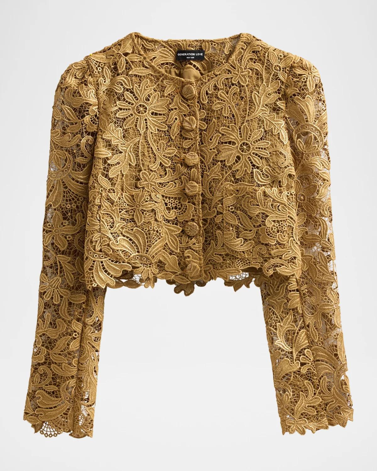 Generation Love Baila Metallic Guipure Jacket