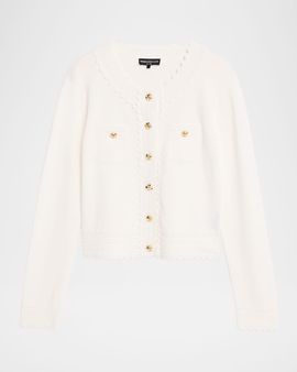 Generation Love Blossom Scallop-Trim Cardigan