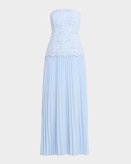 Generation Love Cody Pleated Lace Strapless Dress