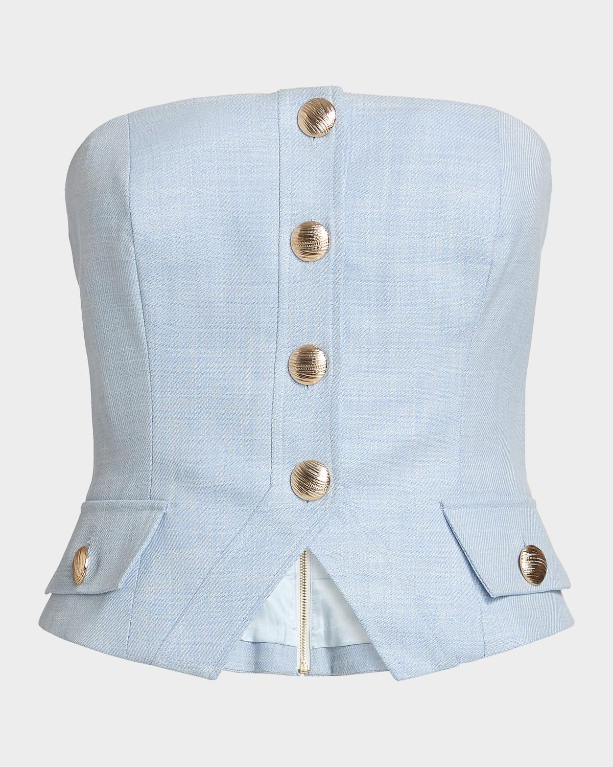 Generation Love Ellery Chambray Strapless Bustier Top