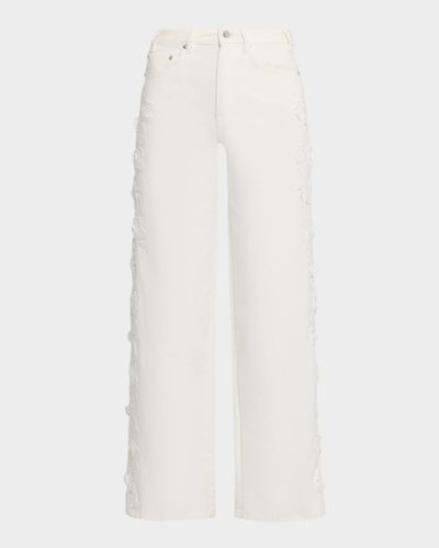 Generation Love Esme Lace Appliqué Straight-Leg Jeans