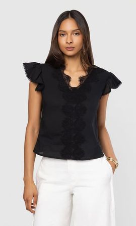 Generation Love Generation Love Arden Lace Combo Voile Blouse