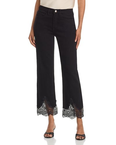Generation Love Generation Love Bellatrix Lace Combo Jeans in Jet Black