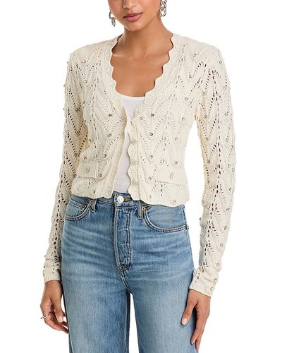 Generation Love Generation Love Blake Crystal Pointelle Cardigan Sweater