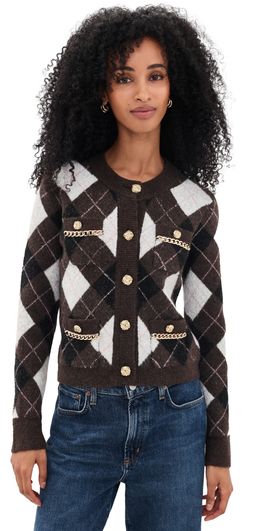 Generation Love Generation Love Donna Argyle Cardigan Brown Multi