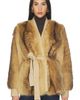 Generation Love Generation Love Heloise Faux Fur Belted Wrap Jacket - 1
