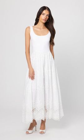Generation Love Generation Love Leann 3D Voile Combo Midi Dress