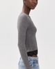 Generation Love Generation Love Olivia Lace Combo Henley Sweater Heather Charcoal/Blk - 4