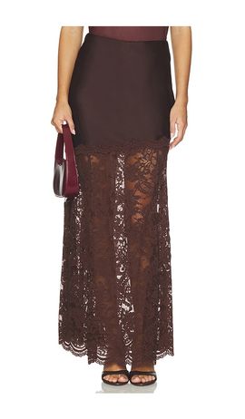 Generation Love Generation Love Perrine Lace Satin Skirt