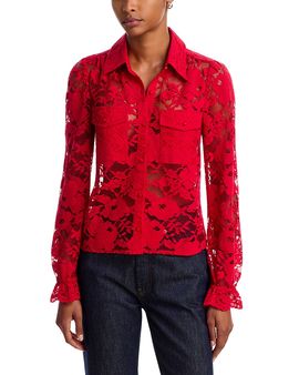 Generation Love Generation Love Priya Mesh Lace Button Up Shirt