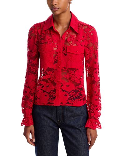 Generation Love Generation Love Priya Mesh Lace Button Up Shirt