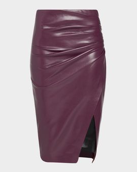 Generation Love Gina Faux Leather Midi Skirt