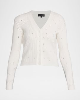Generation Love Lili Crystal Embellished Rib-Knit Cardigan