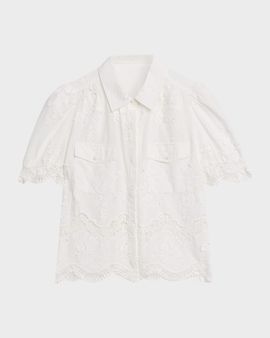 Generation Love Mina 3D Floral Cotton-Voile Shirt
