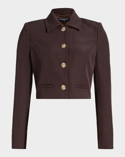 Generation Love Oliver Stretch Crepe Cropped Blazer