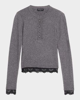 Generation Love Olivia Knit Lace-Trim Top
