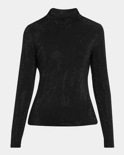 Generation Love Tyla Crystal Mesh Mock-Neck Top