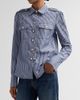 Generation Love Women's Allure Striped Poplin Button-Front Shirt - 4