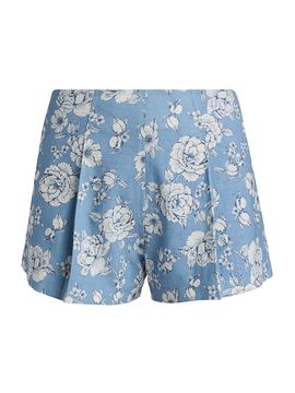 Generation Love Women's Carmine Floral Linen-Blend Shorts