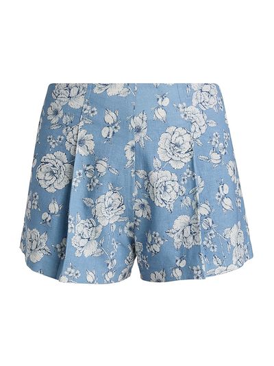 Generation Love Women's Carmine Floral Linen-Blend Shorts