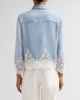 Generation Love Women's Eli Lace Trim Denim Shirt - 3