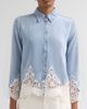 Generation Love Women's Eli Lace Trim Denim Shirt - 5
