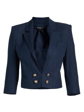 Generation Love Women's Emmeline Linen Crop Blazer