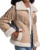 Generation Love Women's Fringed Faux-Suede Bomber Jacket - 6