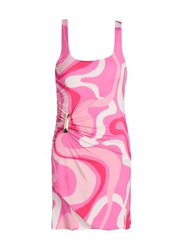 Generation Love Women's Justine Geo-Print Jersey Minidress