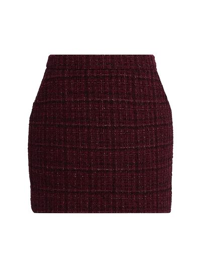 Generation Love Women's Kendra Cotton-Blend Metallic Tweed Miniskirt