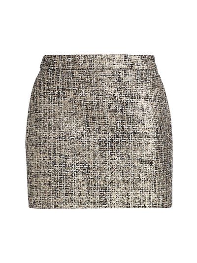 Generation Love Women's Kendra Metallic Tweed Miniskirt