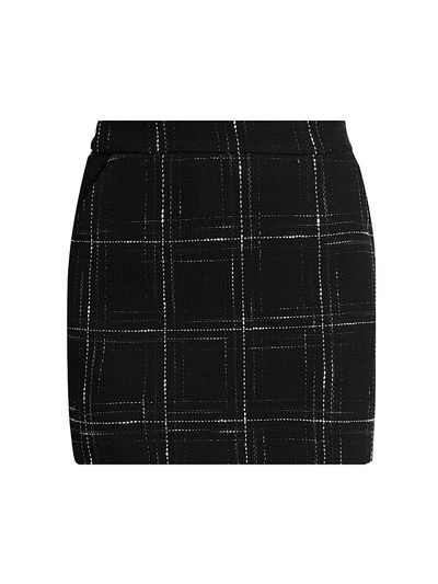 Generation Love Women's Kendra Windowpane Tweed Miniskirt
