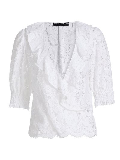 Generation Love Women's Lulu Lace Cascade Blouse