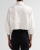 Generation Love Women's Lumere Floral Eyelet Crop Denim Jacket - 3