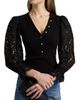 Generation Love Women's Mckenna Puff-Sleeve Lace Henley - 6