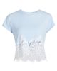 Generation Love Women's Paige Lace Combo T-Shirt - 8