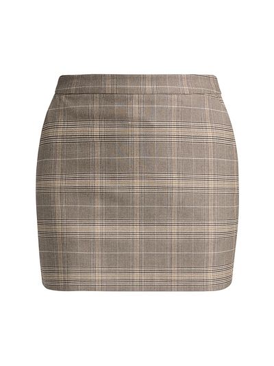 Generation Love Women's Plaid Slim-Fit Miniskirt