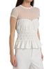Generation Love Women's Sigrid Mesh-Trim Peplum Top - 4