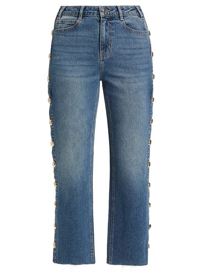 Generation Love Women's Stephen Button-Detail Cropped Jeans